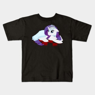 White Queen Rarity with red checkers Kids T-Shirt
